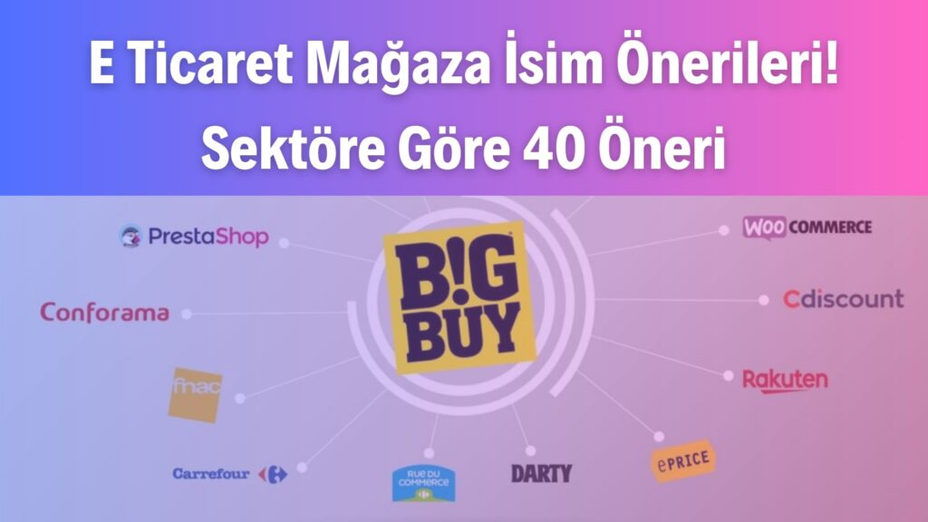 E Ticaret Mağaza İsim Önerileri 40 Öneri